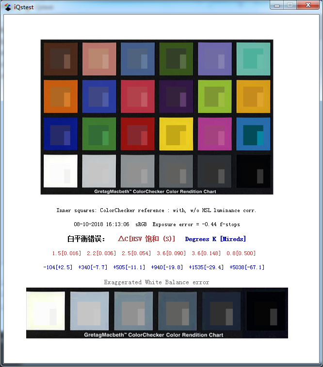 手动分析结果白平衡误差